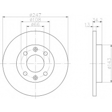 8DD 355 106-181 HELLA Тормозной диск