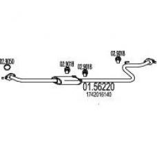 01.56220 MTS Средний глушитель выхлопных газов