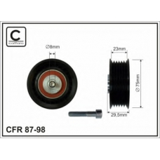 87-98 CAFFARO Натяжной ролик, поликлиновой  ремень