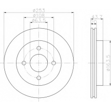 8DD 355 103-381 HELLA Тормозной диск