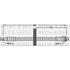 BBH6777 BORG & BECK Тормозной шланг