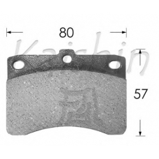 FK0004 KAISHIN Комплект тормозных колодок, дисковый тормоз