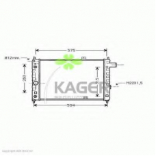 31-2433 KAGER Радиатор, охлаждение двигателя