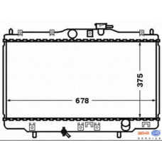 8MK 376 768-261 HELLA Радиатор, охлаждение двигателя