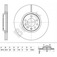 BR 371 VA100 BRECK Тормозной диск