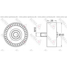 654467 AUTEX Паразитный / ведущий ролик, поликлиновой ремень