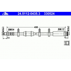 24.5112-0435.3 ATE Тормозной шланг