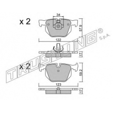 577.0 TRUSTING Комплект тормозных колодок, дисковый тормоз