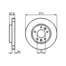 0 986 479 013 BOSCH Тормозной диск