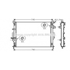 FDA2422 AVA Радиатор, охлаждение двигателя