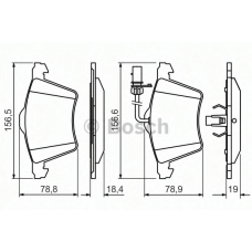 0 986 494 415 BOSCH Комплект тормозных колодок, дисковый тормоз