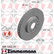 600.3242.20 ZIMMERMANN Тормозной диск