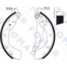FO 0635 FOMAR ROULUNDS Комплект тормозных колодок