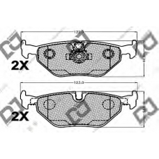 BP1186 DJ PARTS Комплект тормозных колодок, дисковый тормоз