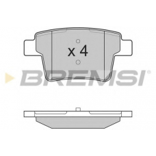 BP3266 BREMSI Комплект тормозных колодок, дисковый тормоз