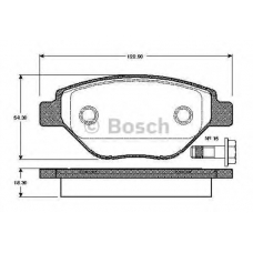 0 986 TB2 442 BOSCH Комплект тормозных колодок, дисковый тормоз