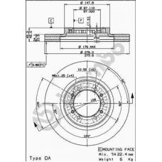 09.8071.10 BREMBO Тормозной диск