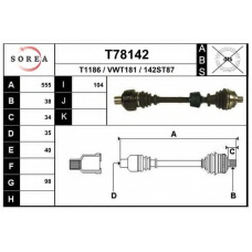 T78142 EAI Приводной вал