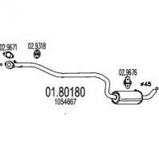 01.80180 MTS Средний глушитель выхлопных газов