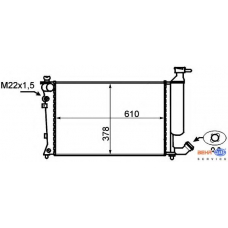 8MK 376 767-021 HELLA Радиатор, охлаждение двигателя