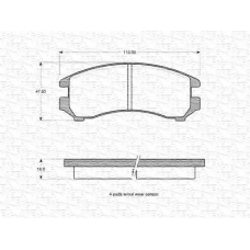 363702160886 MAGNETI MARELLI Комплект тормозных колодок, дисковый тормоз