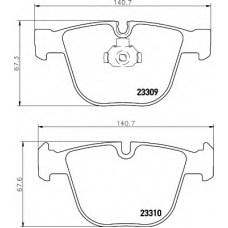 8DB 355 009-851 HELLA Комплект тормозных колодок, дисковый тормоз