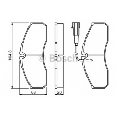 0 986 494 278 BOSCH Комплект тормозных колодок, дисковый тормоз