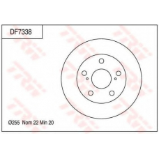 DF7338 TRW Тормозной диск