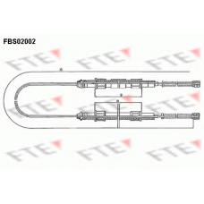 FBS02002 FTE Трос, стояночная тормозная система