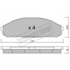 511.0 TRUSTING Комплект тормозных колодок, дисковый тормоз