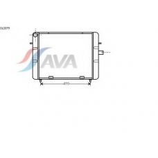 OL2079 AVA Радиатор, охлаждение двигателя