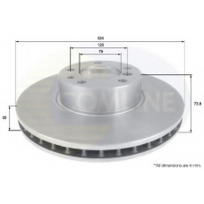 ADC1735V COMLINE Тормозной диск