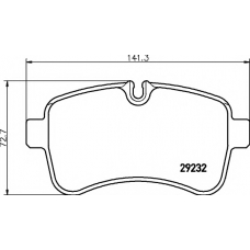 8DB 355 005-551 HELLA PAGID Комплект тормозных колодок, дисковый тормоз