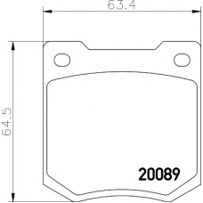 2008901 TEXTAR Комплект тормозных колодок, дисковый тормоз
