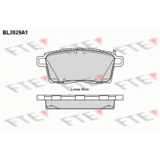 BL2629A1 FTE Комплект тормозных колодок, дисковый тормоз
