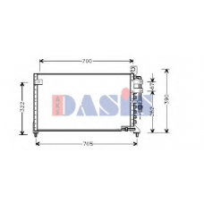 142050N AKS DASIS Конденсатор, кондиционер