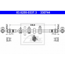 83.6255-0337.3 ATE Тормозной шланг