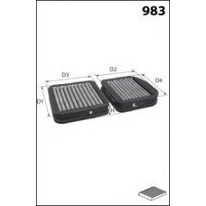 JKR7086 MECAFILTER Фильтр, воздух во внутренном пространстве