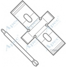 KIT407 APEC Комплектующие, тормозные колодки