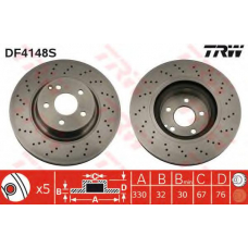 DF4148S TRW Тормозной диск