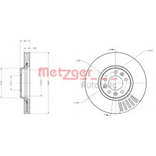 6110318 METZGER Тормозной диск