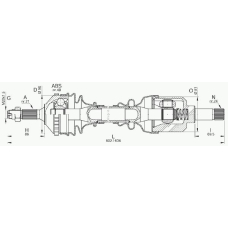 DRS6125.00 OPEN PARTS Приводной вал