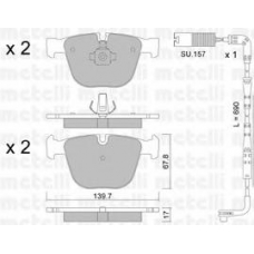 22-0773-0K METELLI Комплект тормозных колодок, дисковый тормоз