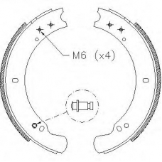 Z4162.00 WOKING Комплект тормозных колодок