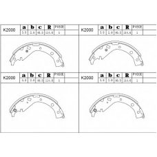 K2000 ASIMCO Комплект тормозных колодок
