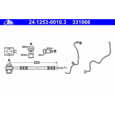 24.1253-0010.3 ATE Тормозной шланг