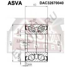 DAC32670040 ASVA Подшипник ступицы колеса