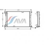 RT2313 AVA Радиатор, охлаждение двигателя