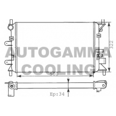 100346 AUTOGAMMA Радиатор, охлаждение двигателя