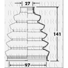 BCB2372 BORG & BECK Пыльник, приводной вал